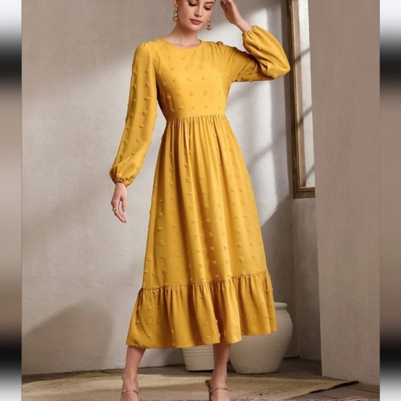 SHEIN | Swiss Dot Maxi Dress - Picture 6 of 8